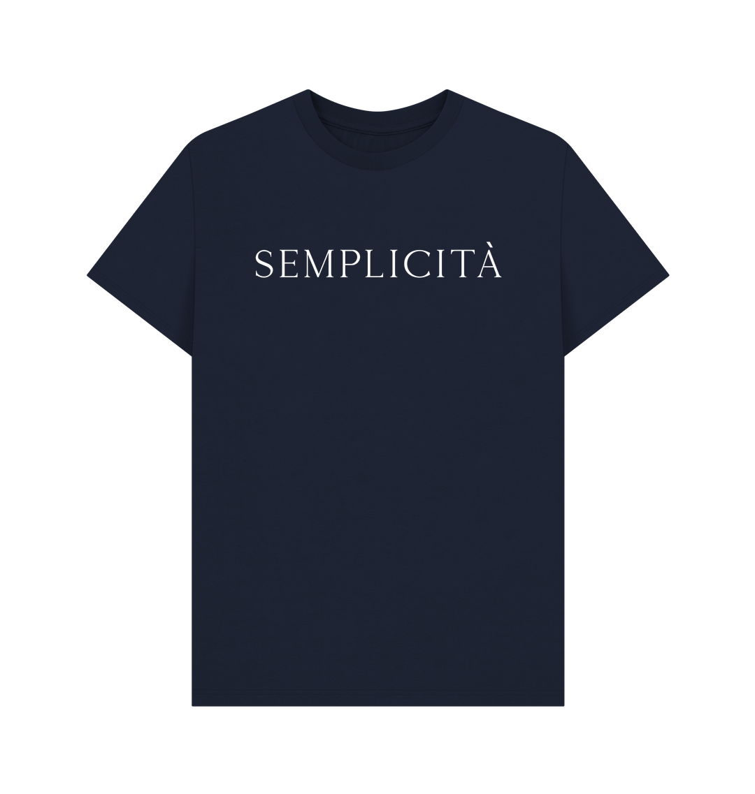 Navy Blue Printed T-shirt Front
