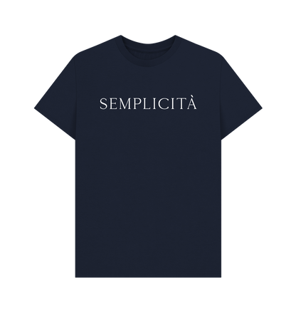 Navy Blue Printed T-shirt Front