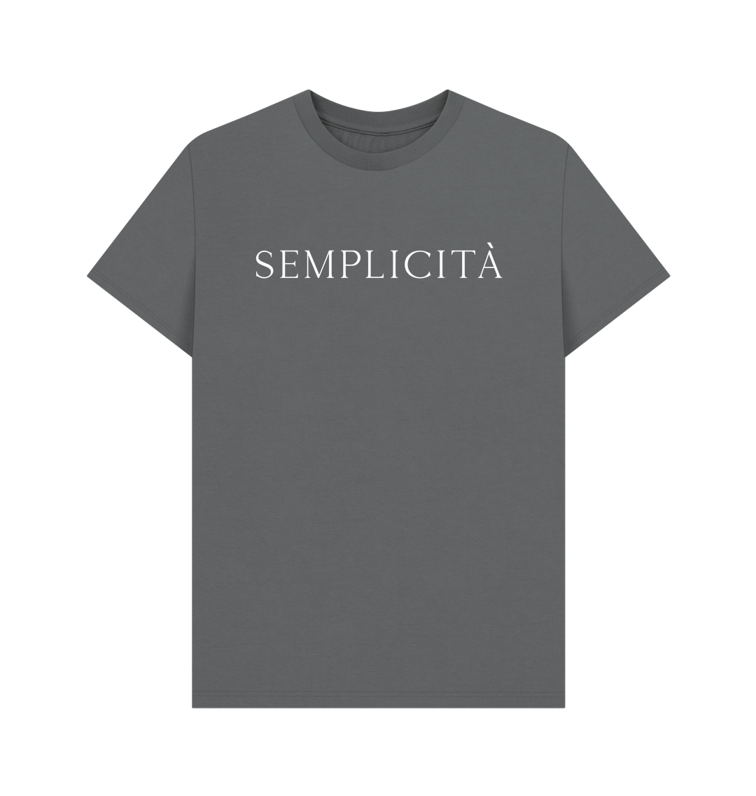 Slate Grey Printed T-shirt Front